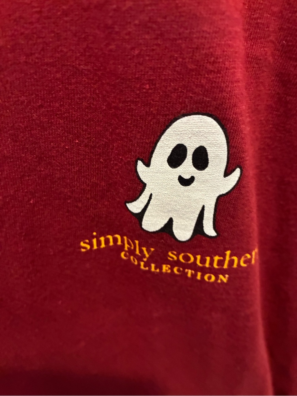 Simply Southern Red Hey Pumpkin Jack-O'-Lantern Graphic Long Sleeve Tee - Picture 2 of 5